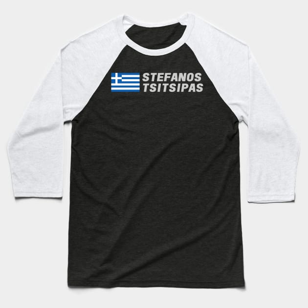 Stefanos Tsitsipas Baseball T-Shirt by mapreduce